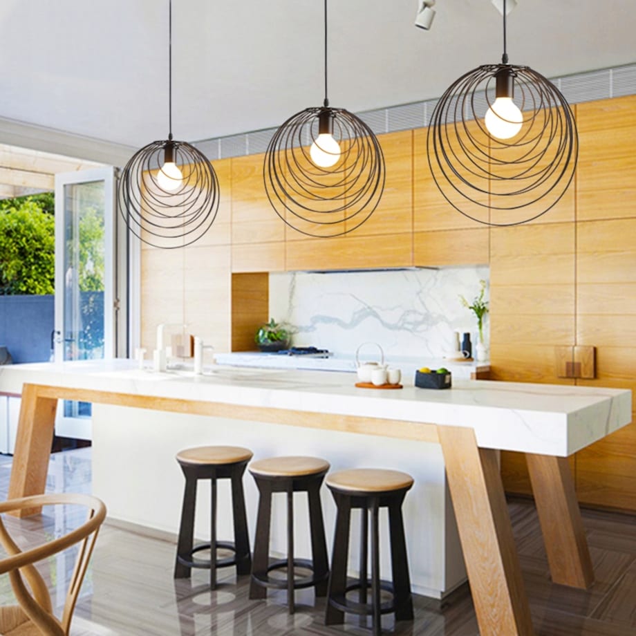 Lampa Wisząca Sufitowa Geometryczna Czarna