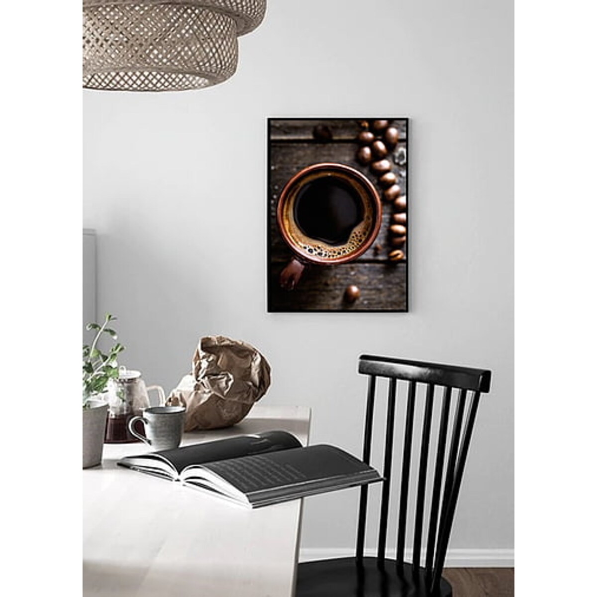 Poster Story, Plakat, Obraz - Kawa w Brązowej Filiżance, wymiary 30 x 42 cm