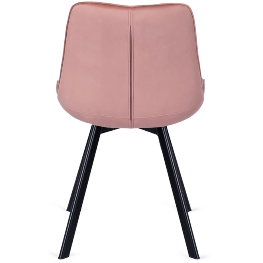 Krzesło RICK Róż Tapicerowane do Jadalni Welurowe