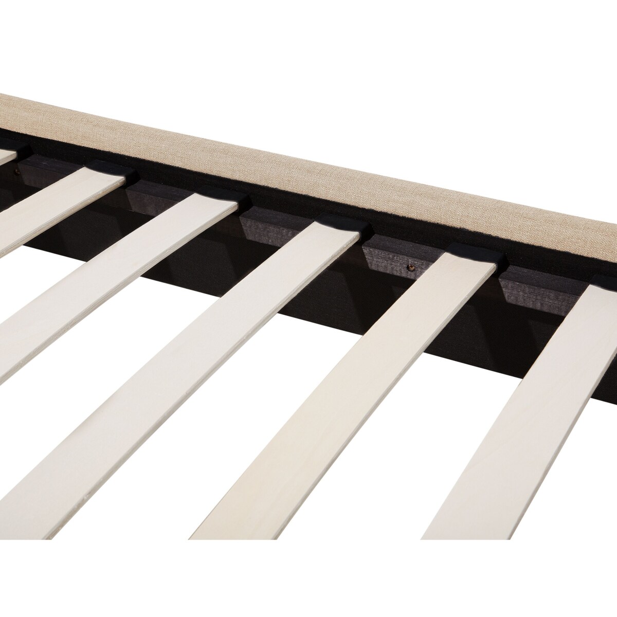 Łóżko tapicerowane 140 x 200 cm beżowe BORDEAUX