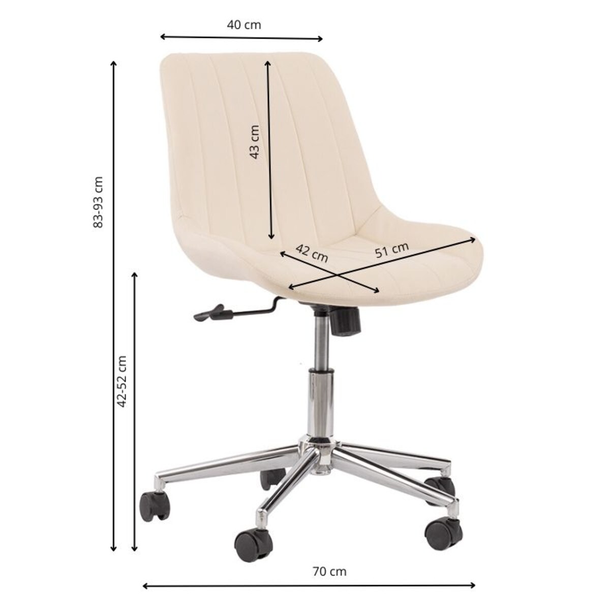 Fotel biurowy krzesło obrotowe szare regulowane do biura