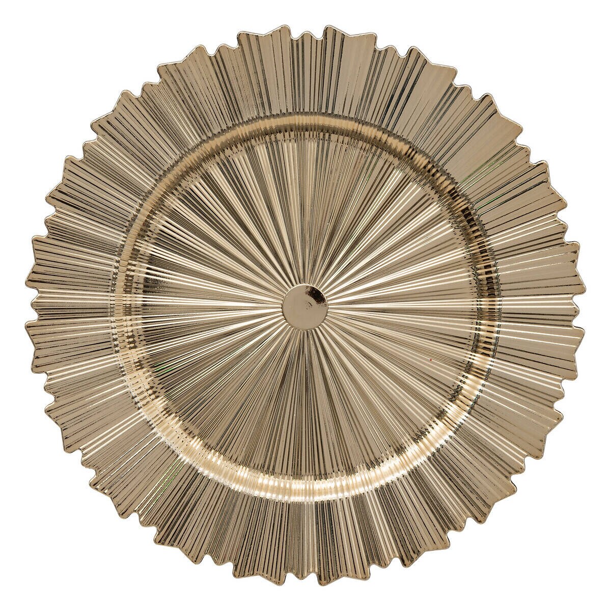 Podstawka pod talerz karbowana, złota, Ø 33 cm