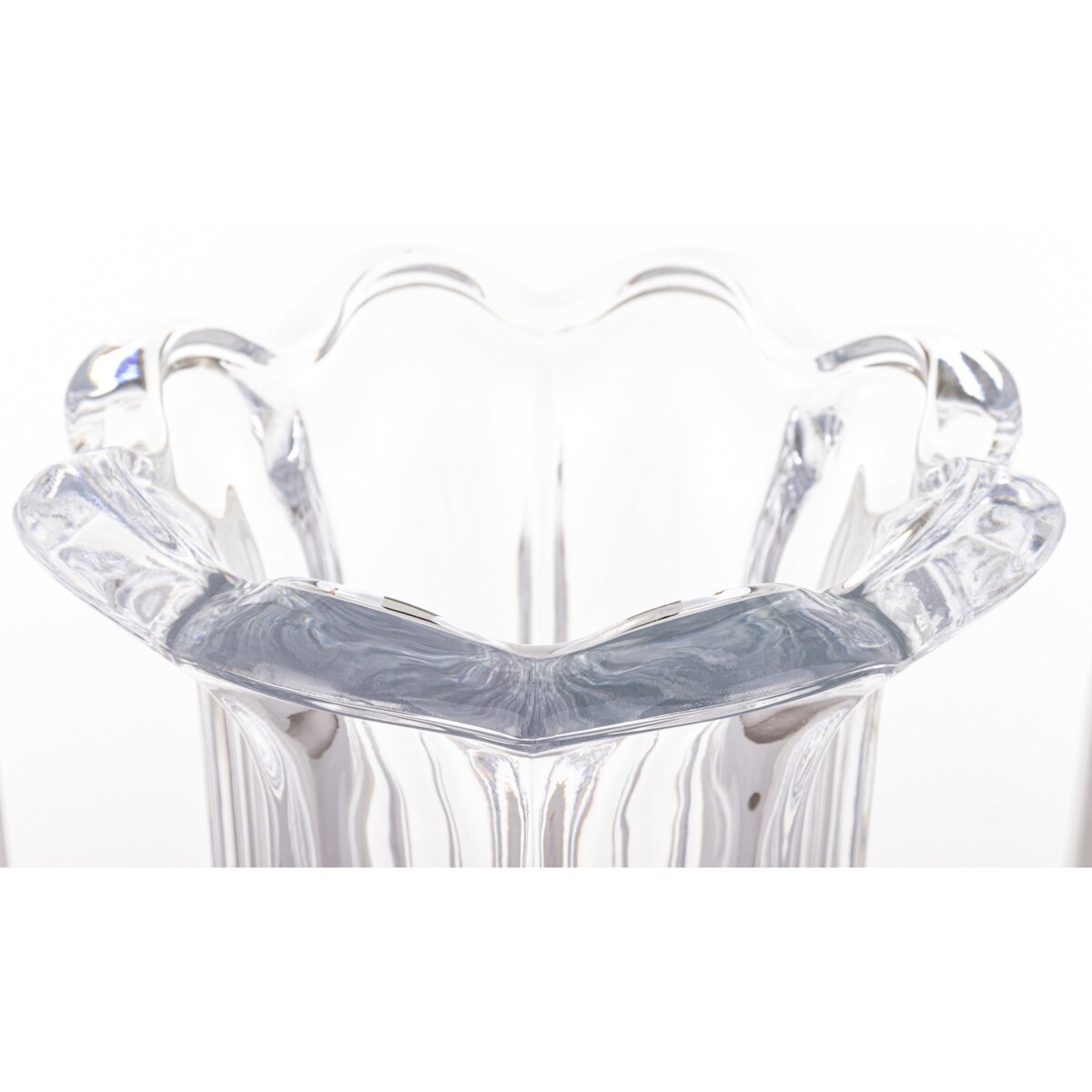 Wazon 32x20x20 cm TAZZA na nóżce transparentny
