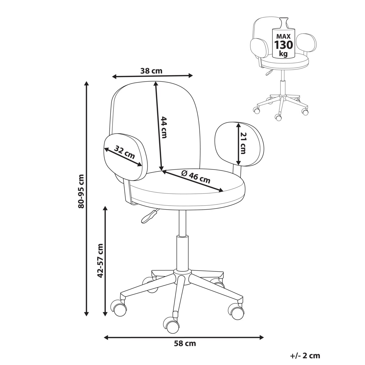 Krzesło biurowe Ciemnozielony MORAGA