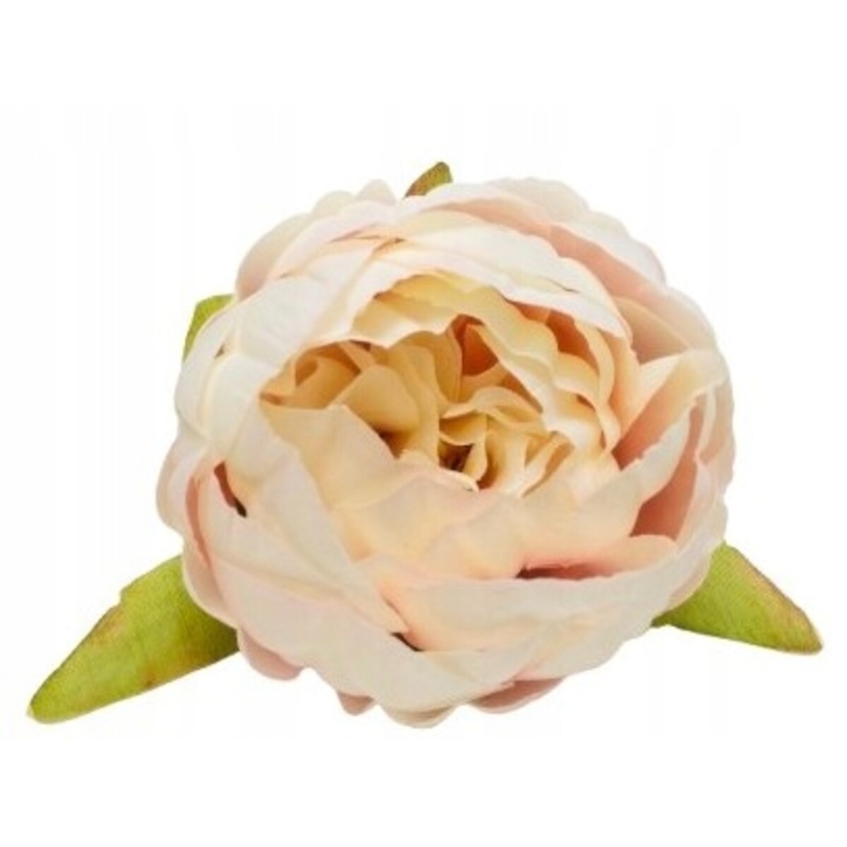 KWIATY sztuczne piwonia KREMOWA główka do stroika wiązanki cmentarz grób