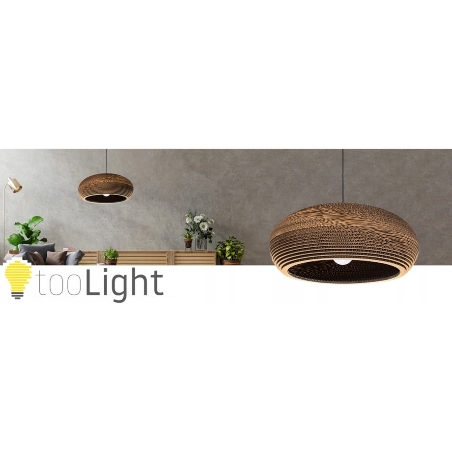 Lampa Wisząca Papierowa Tekturowa Natural Eco Xxl