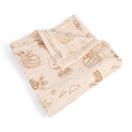 Filibabba Pieluszka muślinowa 120 x 120 cm GOTS Dreamy Adventurers