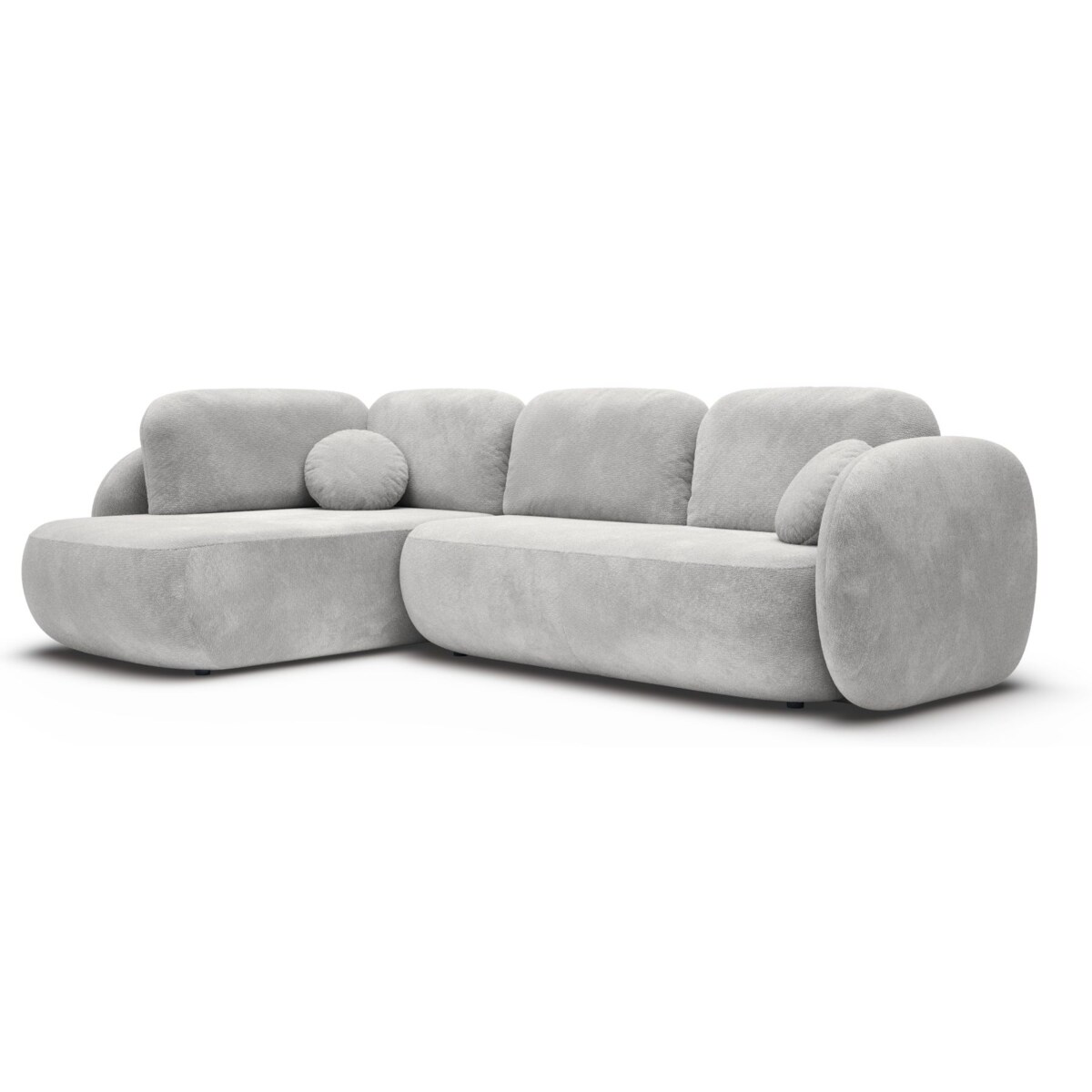 Nowoczesny Narożnik rozkładany OLIVIO II, lewy, szary