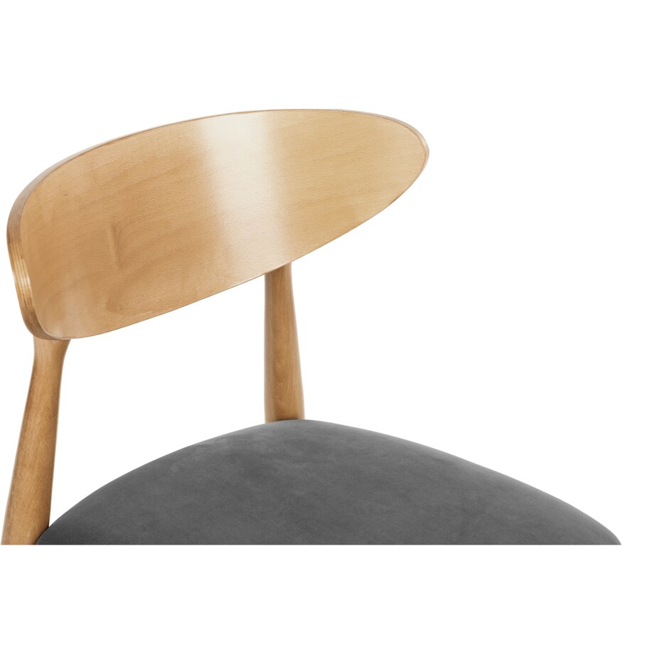 KONSIMO RABI drewniane krzesła 2 sztuki dąb szary welur