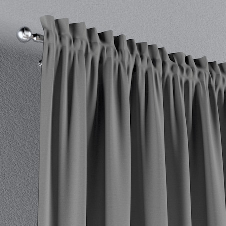 Zasłona na kanale z grzywką 1 szt. 130x260 szary