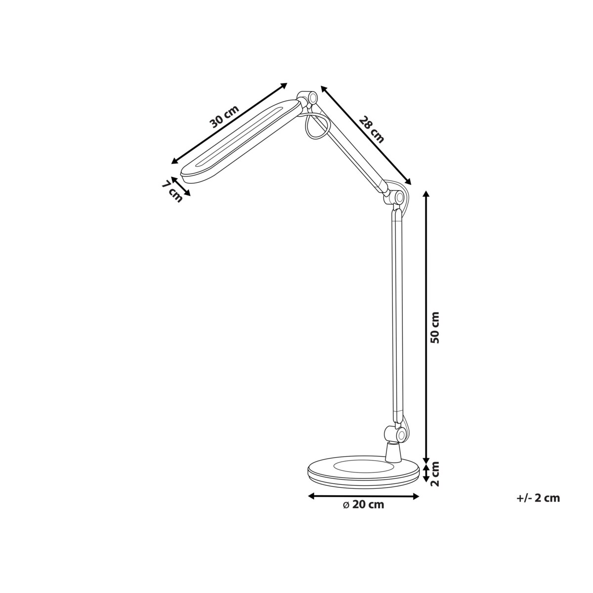Lampa biurkowa LED metalowa czarna GRUS