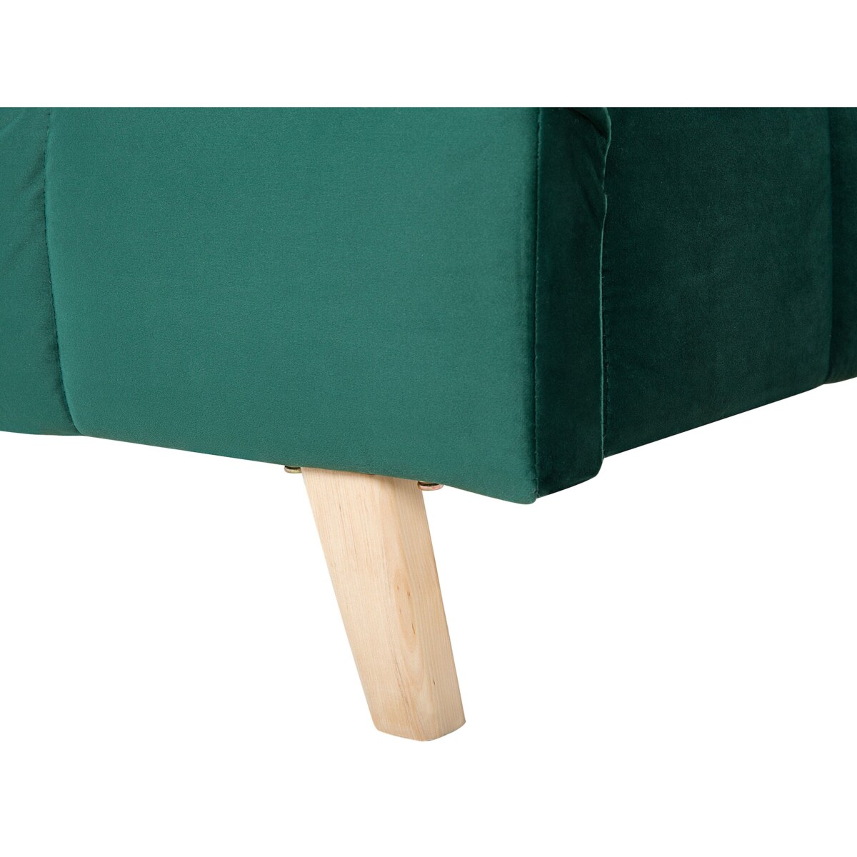 Łóżko welurowe 180 x 200 cm zielone SENLIS