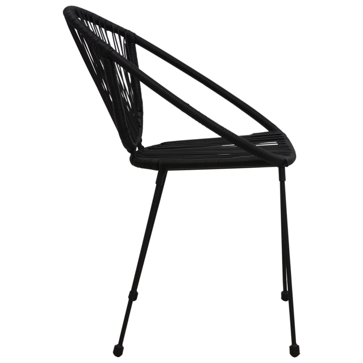 vidaXL 3-częściowy zestaw mebli ogrodowych, rattan PVC, czarny