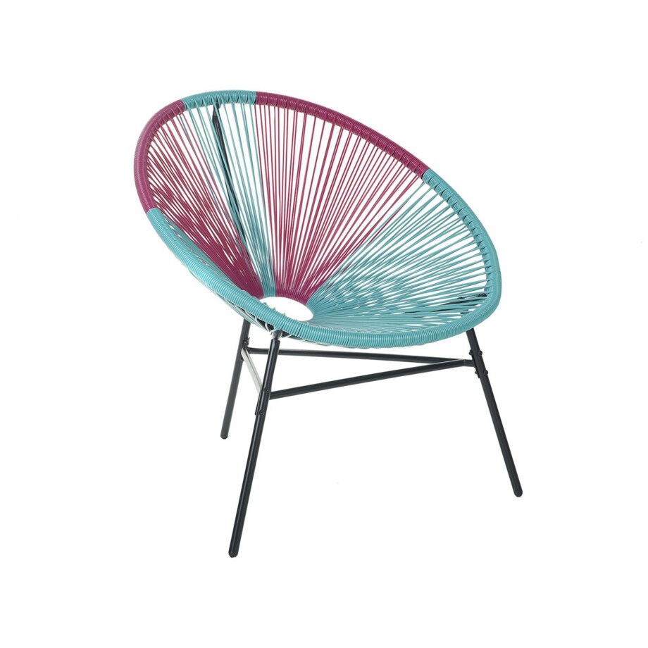 Krzesło z technorattanu różowo-niebieskie ACAPULCO