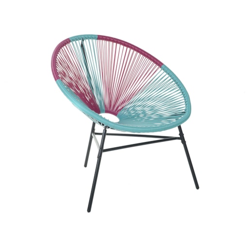 Krzesło z technorattanu różowo-niebieskie ACAPULCO