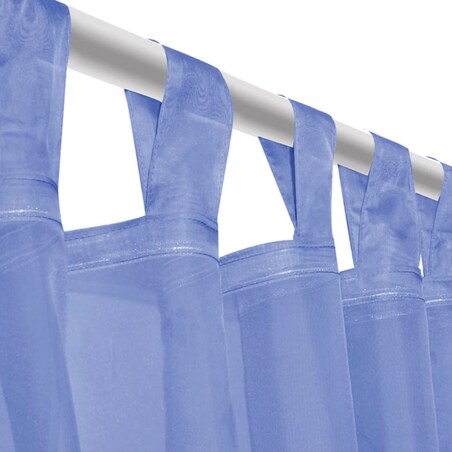 vidaXL Zasłony z woalu, 2 sztuki, 140 x 225 cm, niebieski