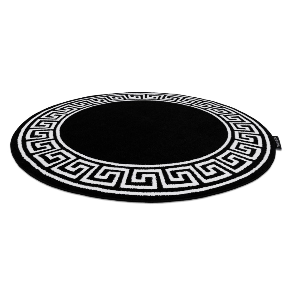 Dywan HAMPTON Grecos koło czarny koło 160 cm