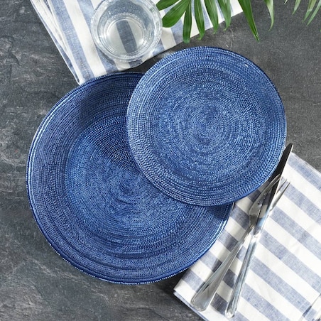 VILLA ITALIA Talerz do ciasta szklany 28 cm BLU INCANTO