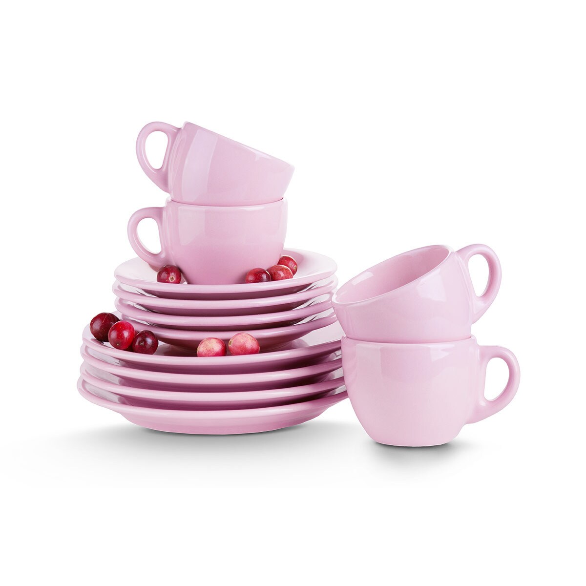 Konsimo LUPIN Spodek filiżanki do kawy, różowy