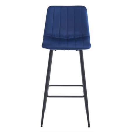 Hoker Do Jadalni Kuchni Baru Wysoki Pozza - Granat Aksamit / Nogi Czarne