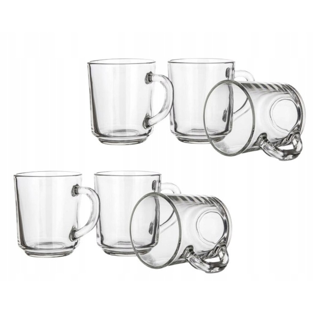 KUBEK SZKLANKI 6szt 240 ml na napoje herbatę komplet kawę jadalni kuchni