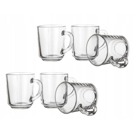 KUBEK SZKLANKI 6szt 240 ml na napoje herbatę komplet kawę jadalni kuchni