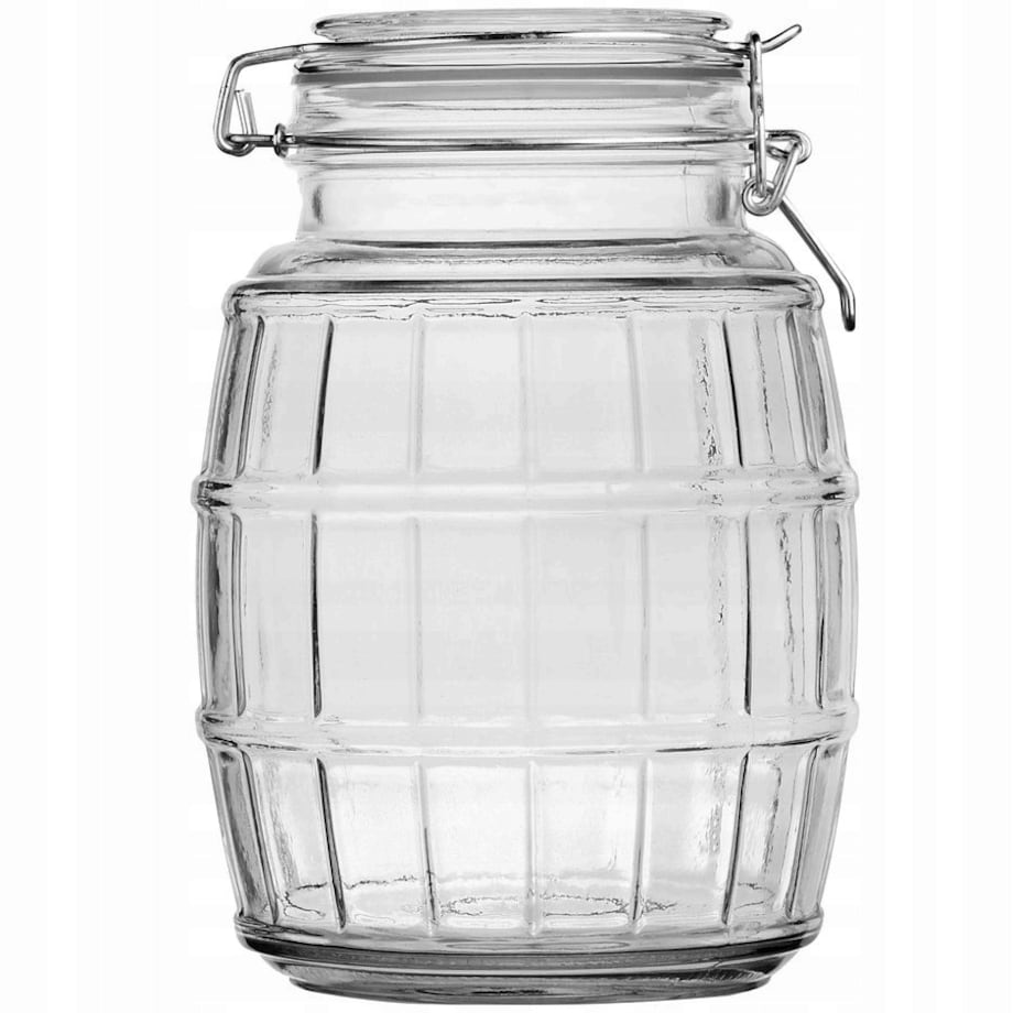BECZKA SZKLANA pojemnik słoik hermetyczny na weki ogórki kapusta sok 2,8L