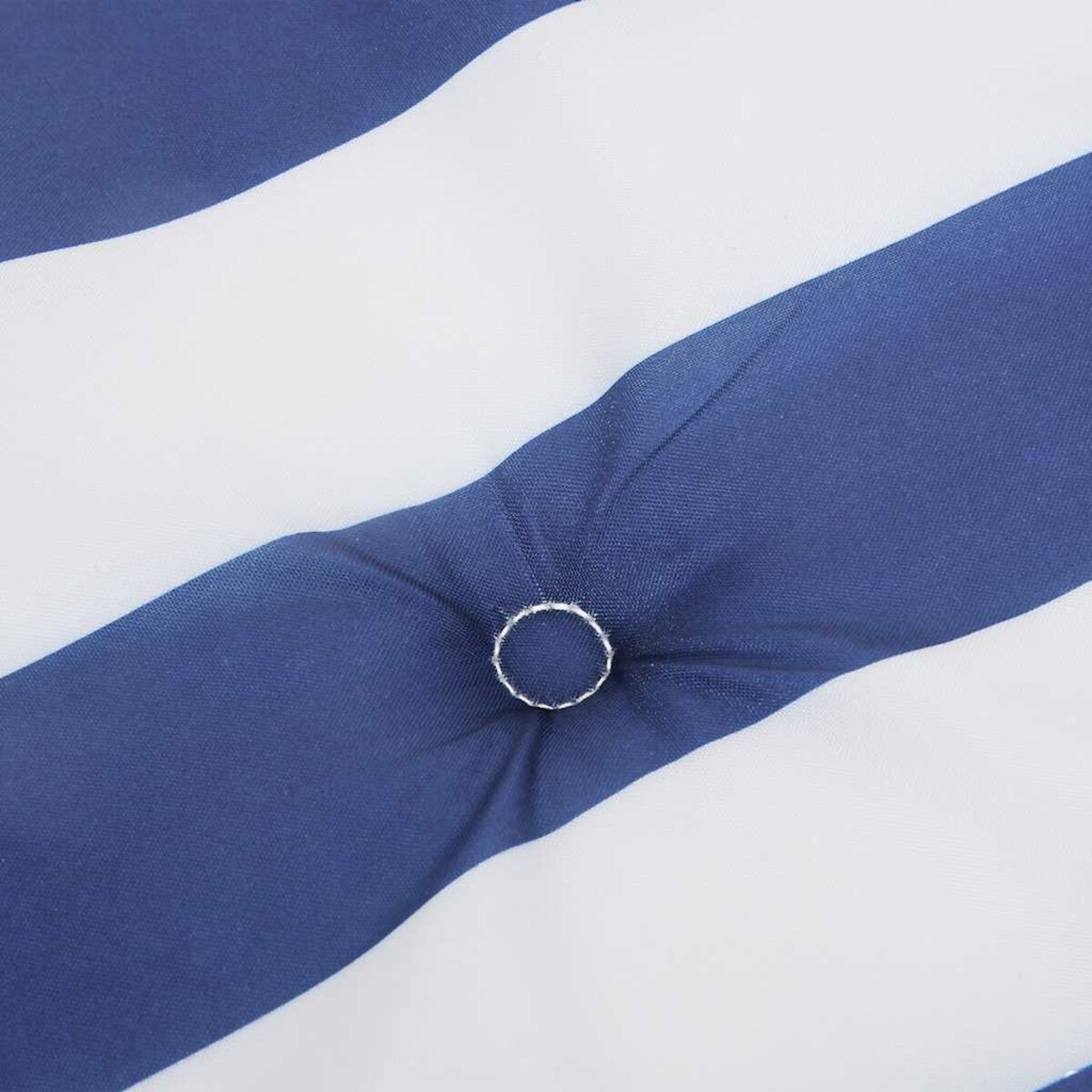 vidaXL Poduszka na ławkę ogrodową, biało-niebieskie paski, 100x50x4 cm