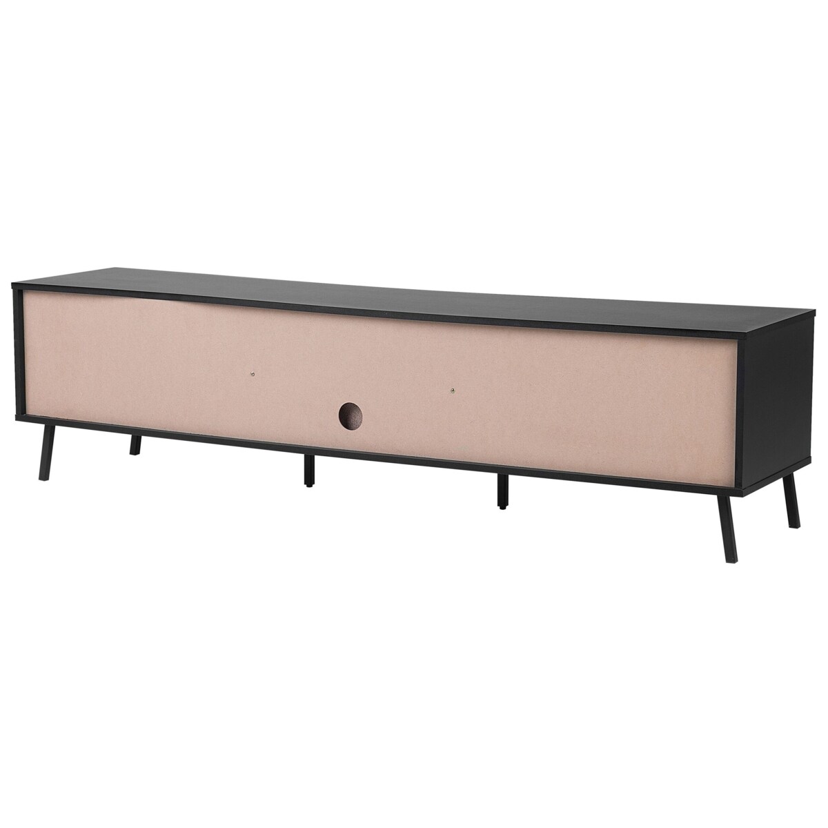 Szafka RTV jasne drewno z czarnym BLACKPOOL