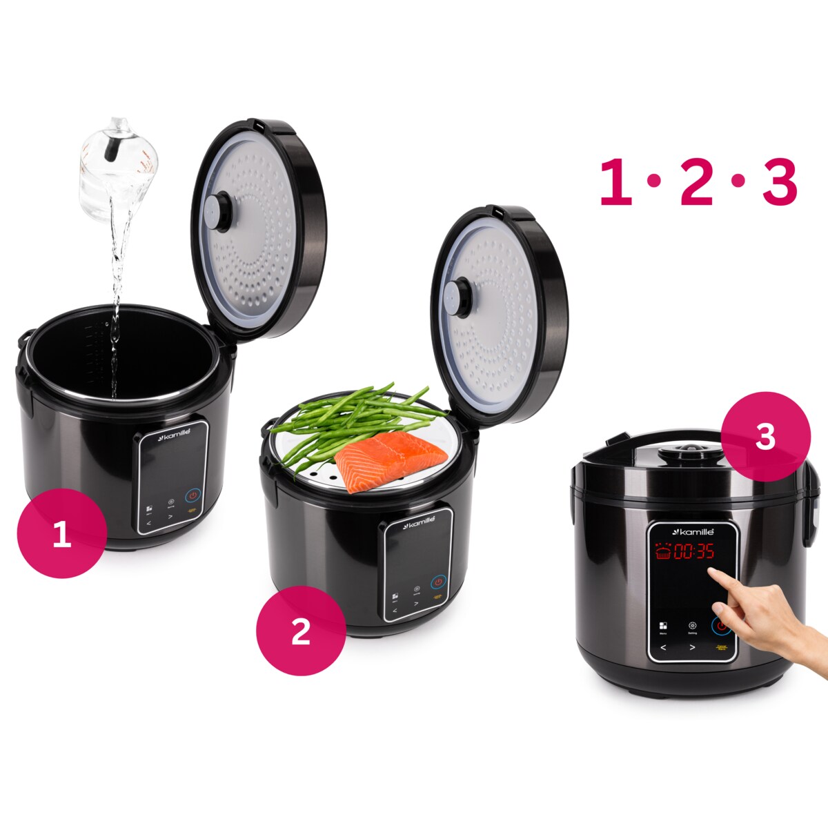 Multicooker robot kuchenny wielofunkcyjny szybkowar 24 programy KAMILLE