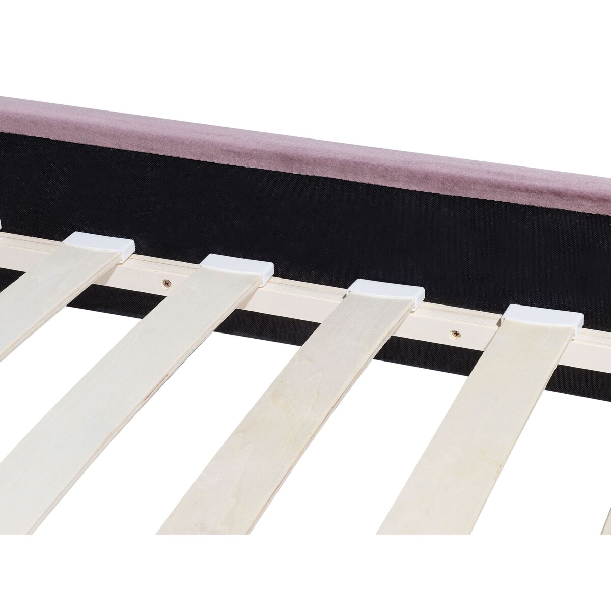 Łóżko welurowe 180 x 200 cm różowe AVALLON