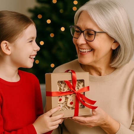Zawieszki drewniane RENIFERY na choinkę ozdoby zestaw na prezent w pudełku