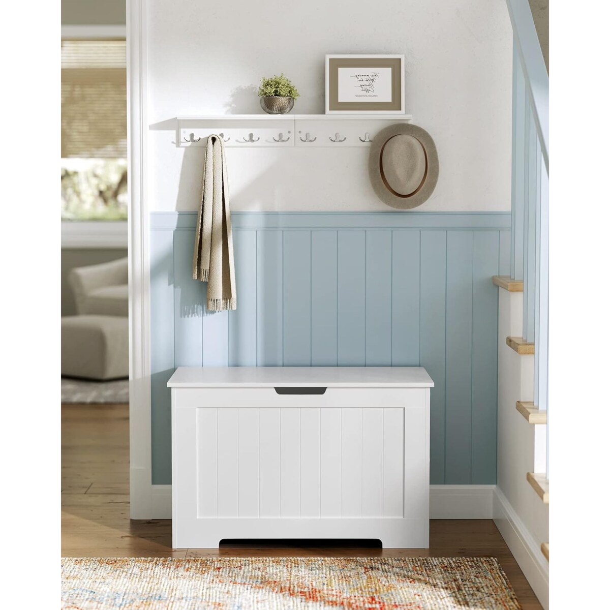 Skrzynia Z Siedziskiem 76X40X48 Cm Biały