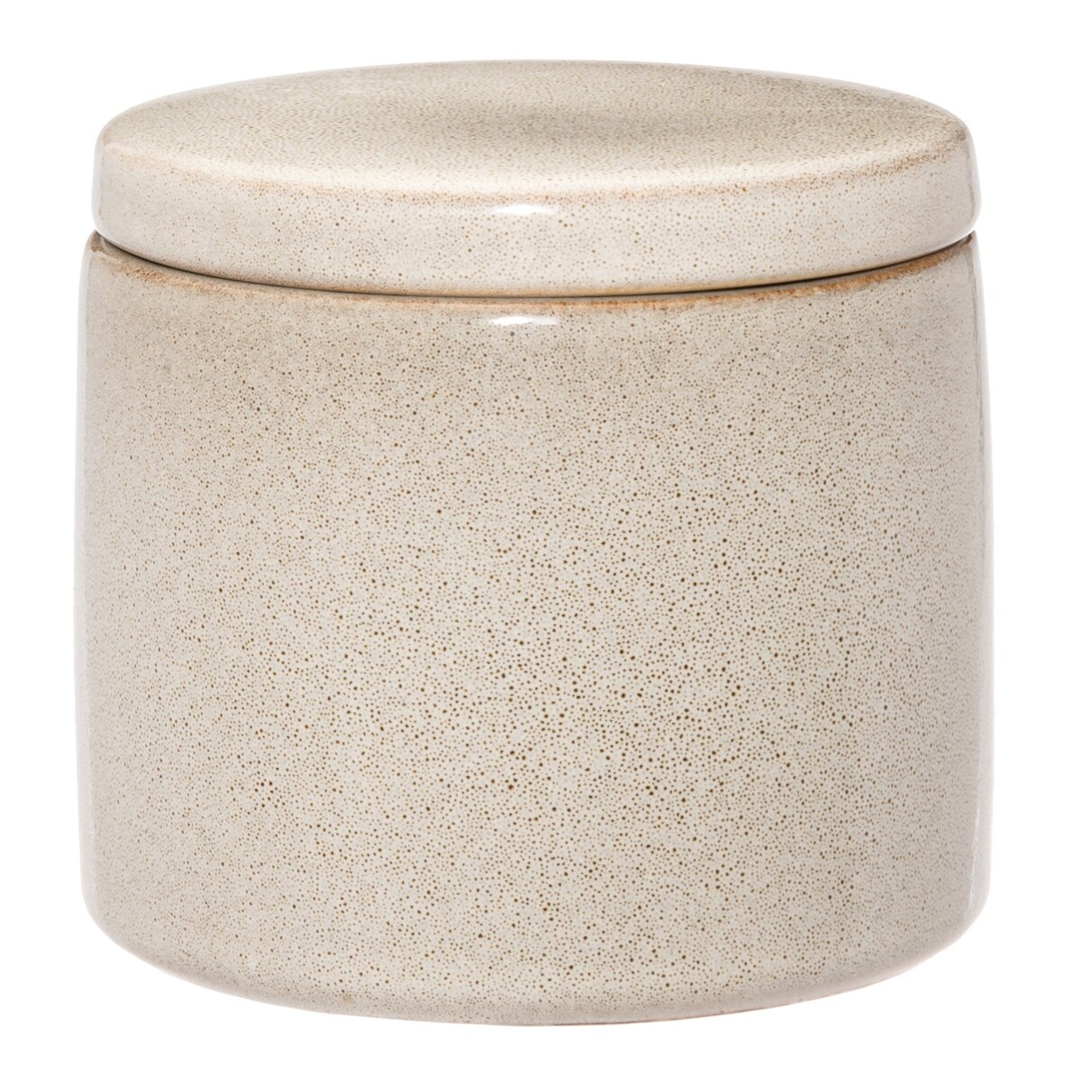 Pojemnik łazienkowy ceramiczny 10x8,8 cm LIQUID z pokrywką