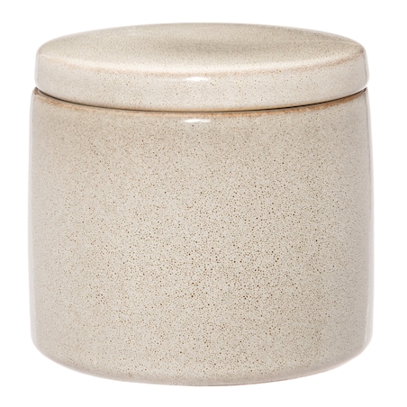 Pojemnik łazienkowy ceramiczny 10x8,8 cm LIQUID z pokrywką