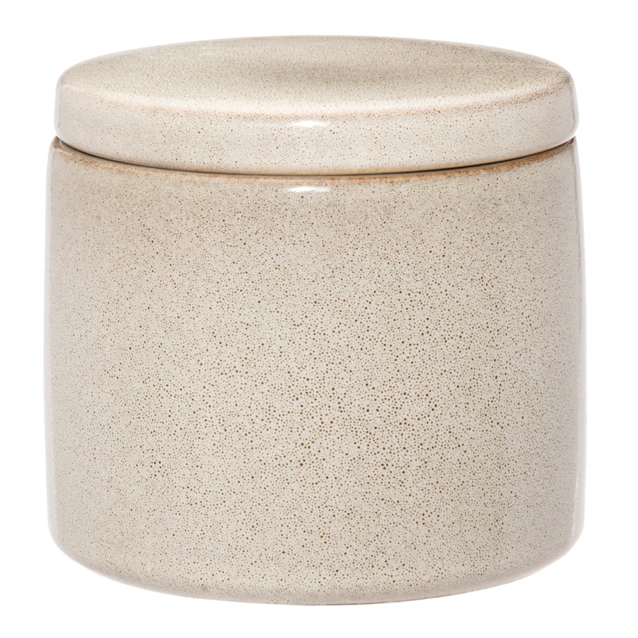 Pojemnik łazienkowy ceramiczny 10x8,8 cm LIQUID z pokrywką