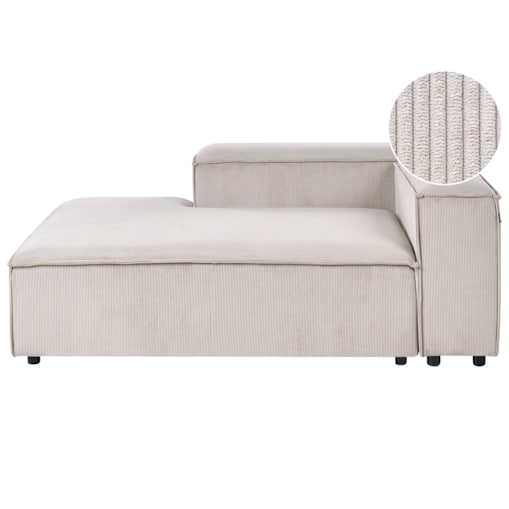 Szezlong prawostronny ARDAL Sztruks Beżowoszary