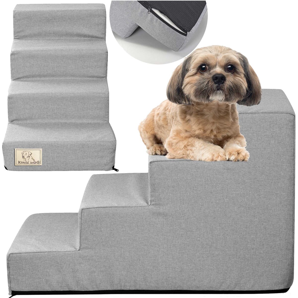 Schody Schodki Dla Psa Kota Rampa Podest 4 Stopnie Stabilne 60X40X30 Cm