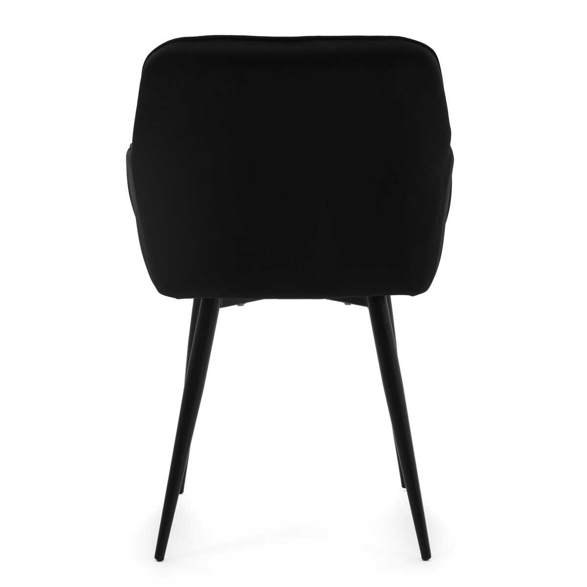 Krzesło tapicerowane welurowe LAGO velvet aksamit czarne