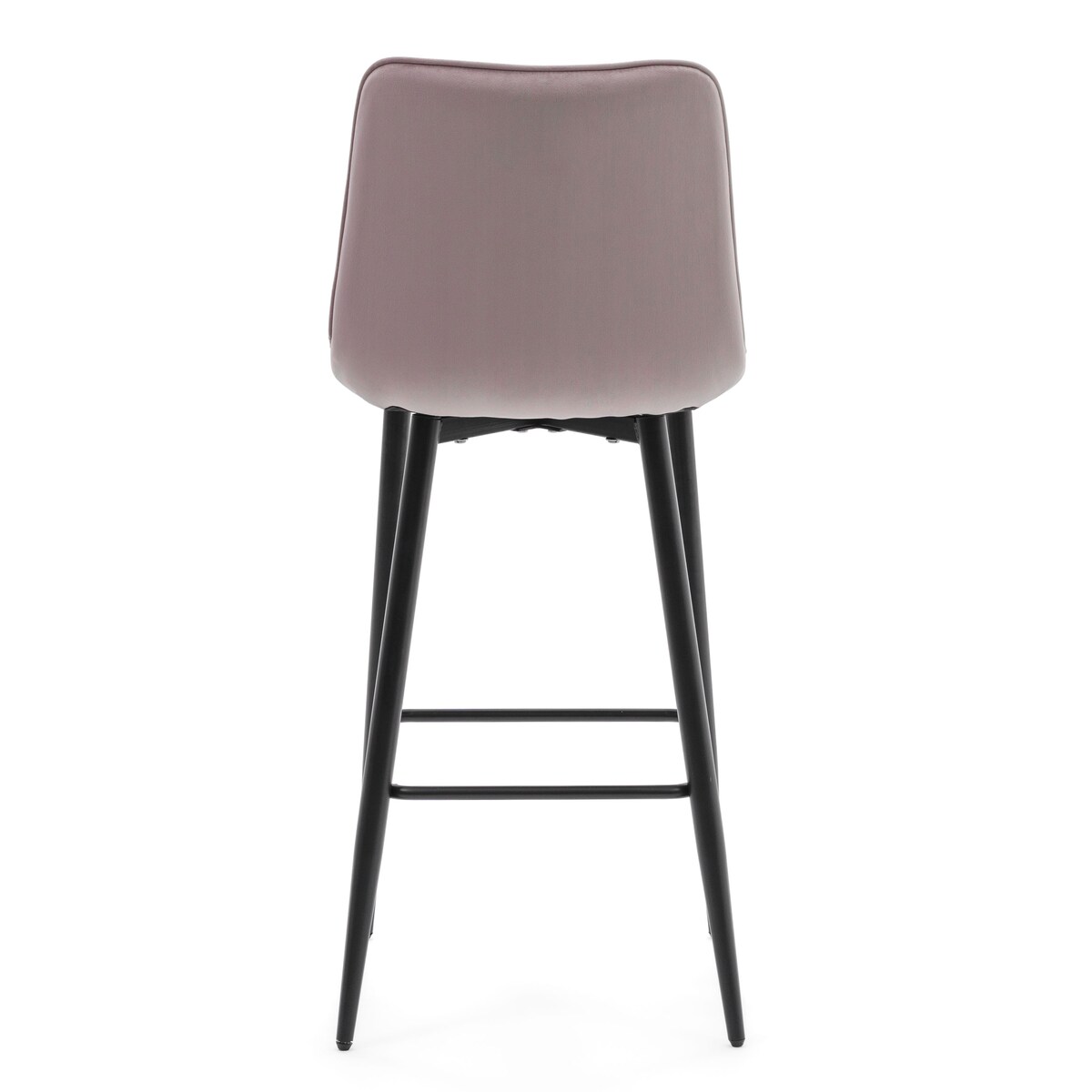 Hoker tapicerowany barowy welurowy CHIC różowy do salonu jadalni