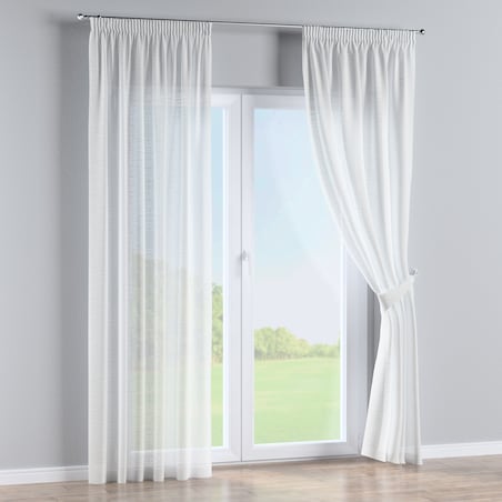 Zasłona na taśmie marszczącej 1 szt. 130x245 prześwitujący ecru