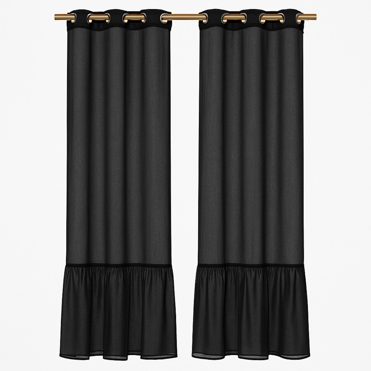 firana "pleat" z falbaną 140x250 cm