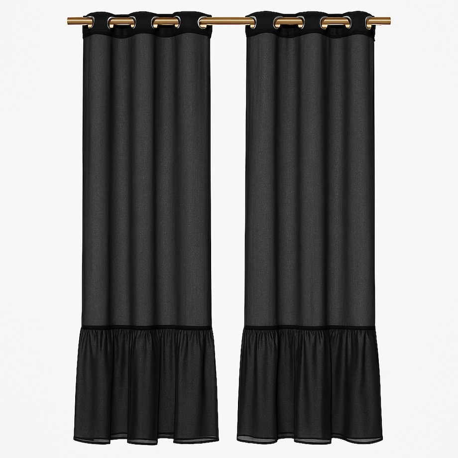 firana "pleat" z falbaną 140x250 cm