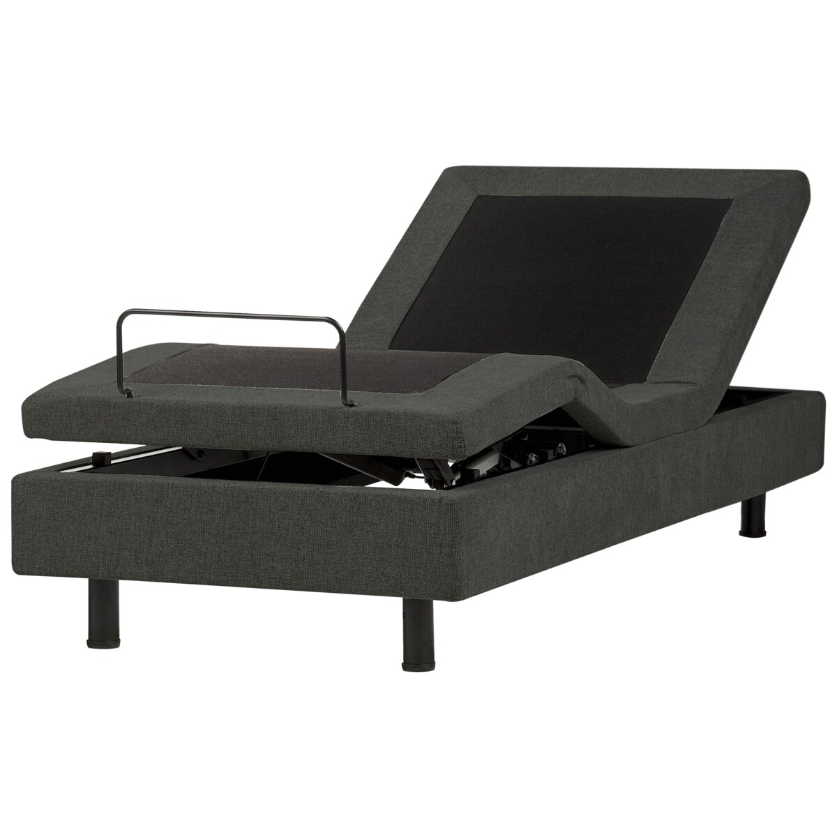 Łóżko regulowane bez zagłówka DUKE II 90 x 200 cm Ciemnoszary