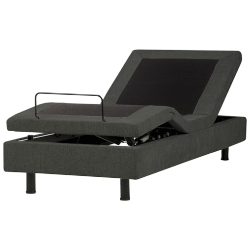 Łóżko regulowane bez zagłówka DUKE II 90 x 200 cm Ciemnoszary