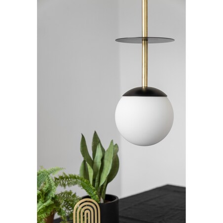 PLAAT A czarna sufitowa lampa wisząca z mosiądzem