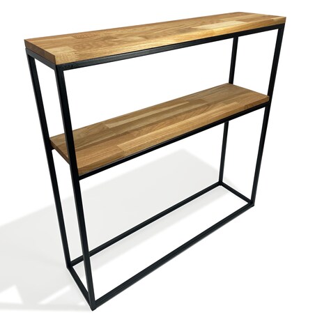 Konsola loftowa czarna 80x80x20cm podwójna