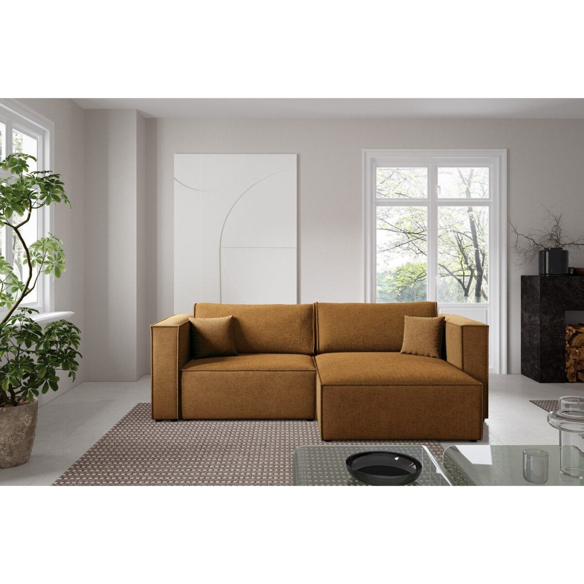 Narożnik KEYMON z funkcją spania Kolor: Dunbar 75 / Sicuro 25