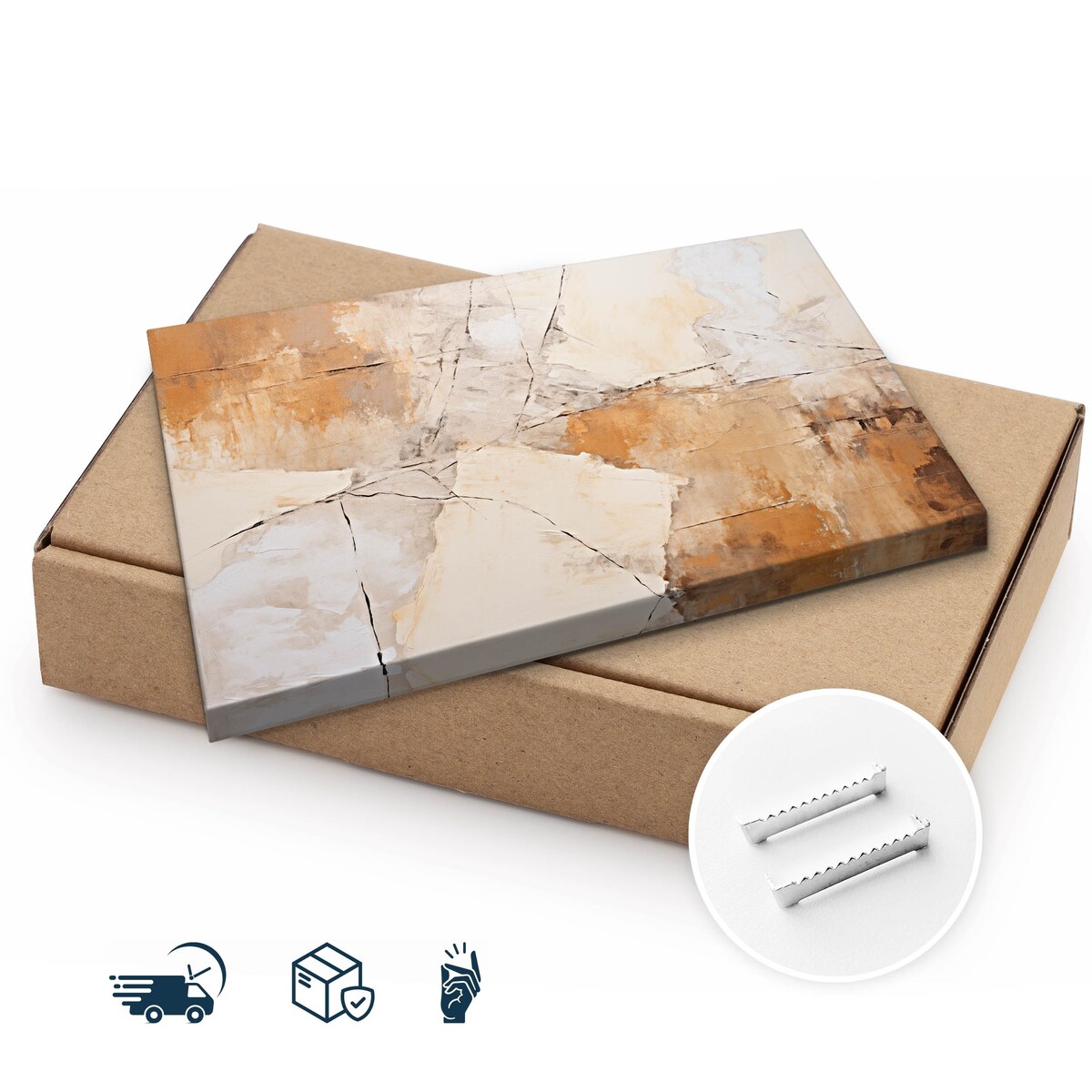 Obraz Ścienny Do Sypialni Salonu Abstrakcja Nowoczesny Wzór Beton 70x50cm