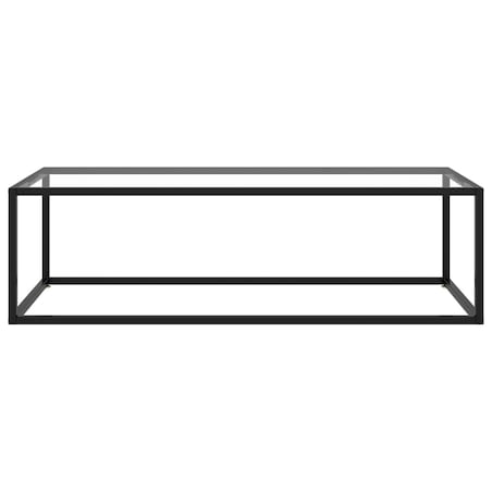 vidaXL Stolik kawowy, czarny, hartowane szkło, 120x60x35 cm